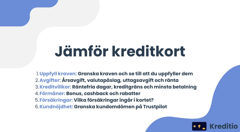 Jämför kreditkort