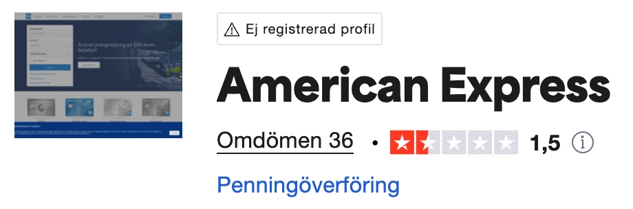 SAS Eurobonus Amex Elite Omdöme