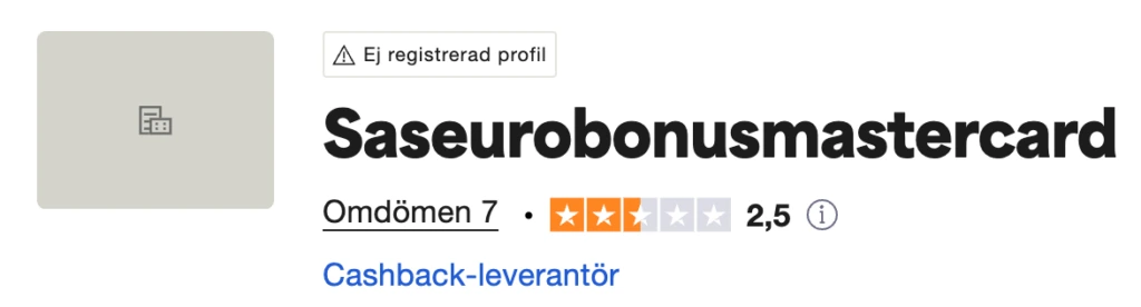 SAS Eurobonus World Mastercard Omdöme