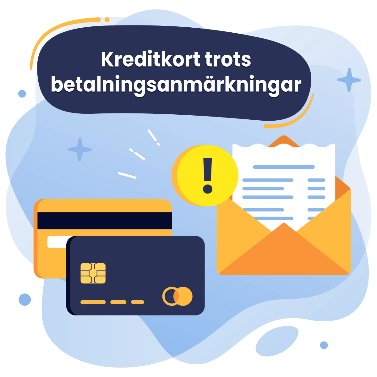 kreditkort trots betalningsanmärkningar illustration